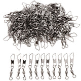 Maxbell 100Pcs Ball Bearing Swivels Coastlock Rolling Swivels Interlock Snap 8A