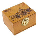 Maxbell Tiny Scenery Wood Music Box Hand-cranked Melody Box Desk Decoration Crafts