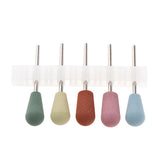 Maxbell 5pcs/set Silicone Manicure Tools Grinding Head Cuticle Clean Nail Drill Bit F