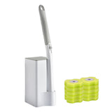 Maxbell Disposable Toilet Brush Cleaning Kit Cleaning System for Hotel Household with 10 lemons
