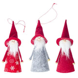 Maxbell 3pcs Christmas Red Hat Doll Xmas Tree Decor Hanging Ornaments Kids Gift Toys