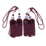 Max 2pcs Hanging Bead Curtain Tieback Tassels for Curtain Supplies Purple