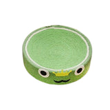 Maxbell Cat Scratcher Pad Bed Durable Round Interactive Toy Lounge Indoor for Kitten frog