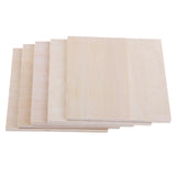 Maxbell 10 Pieces DIY Model Balsa Wood Sheet Wooden Plate Crafts Model 100x100x1.5mm