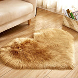 Max Plush Love Heart Shaped Soft Shaggy Fluffy Area Rug Carpet Floor Mat 40x50cm