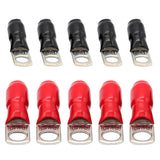 Max Maxb 10x Copper Tube Terminals Battery Welding Cable Lug Ring Crimp w/ Caps 16mm²