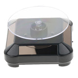 Maxbell Solar Powered Turntable Rotating Display Stand LED Light for Jewelry Black
