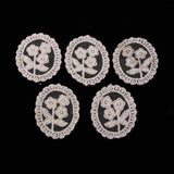 Max 5 Pieces Embroidery Lace Patches Appliques for Clothes Dress Decor Flower