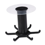 Maxbell Wall Mounted Utensil Holder Hook Kitchenware Storage Rack for Towel Spoon Black