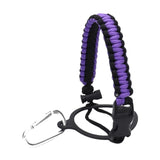 Maxbell Wide Mouth Bottle Paracord Handle Cord Braided Rope 12/18/21/24/32/40/64oz Black and Violet