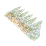 Maxbell 2 Ways Men's Oil Hair Pick Comb Salon Salon Hairdressing Styling Combs Green
