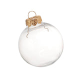 Maxbell 6x Clear Christmas Ball Ornaments Party Supplies for Bedroom Christmas 8cm Aureate