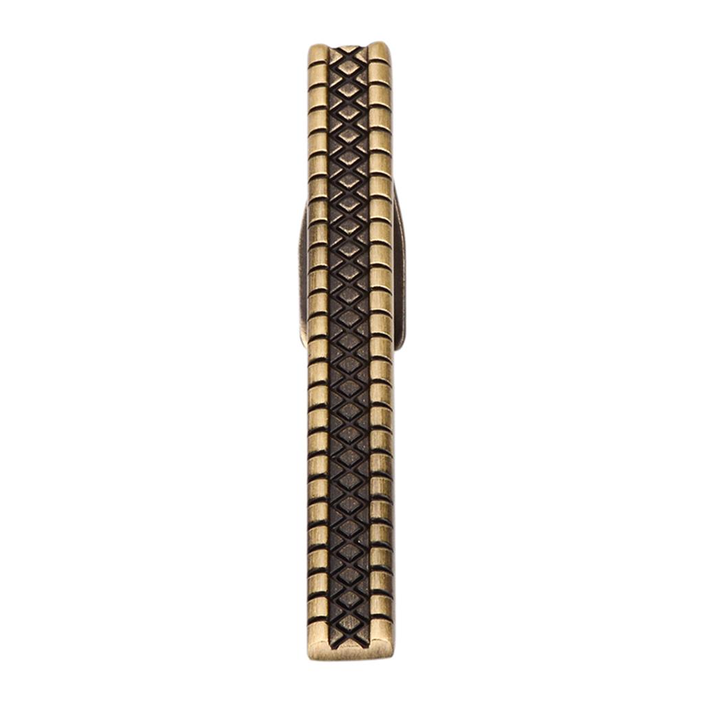 Maxbell Luxury Mens Stripe Necktie Tie Bar Clip Clamp Party Modish Gift Bronze