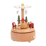Maxbell Portable Christmas Music Box Rotatable Carousel for Desktop Party Decor Elk
