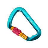 Maxbell Climbing Carabiner Clip Sturdy for Camping Hammock Rappelling Mountaineering Blue Color Screw Lock