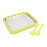 Maxbell DIY Ice Cream Maker Roller Pan Stainless Steel Easy to Clean Yogurts Machine