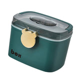 Maxbell Home Emergency Medicine Storage Box Container Removable Tray Large Green
