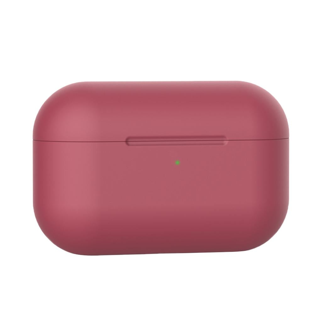 Max Headphones Case Dustproof Soft Silicone for Apple AirPods Pro  Hawthorn red