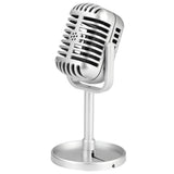 Maxbell Classic Retro Vintage Style Microphone Prop Photography Props Old Mic Silver