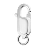 Maxbell 925 Sterling Metal Lobster Clasp Split Ring Jewelry Keychain DIY Silver