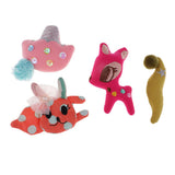 Max Cotton Animals Crown Embellishments for DIY Hair Accessories 4 Pieces C