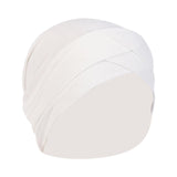 Maxbell Muslim Indian Turban Hat Head Cover Scarf Head Wrap Stretch Bandana White