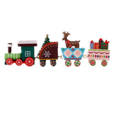 Maxbell christmas Wooden Train train Decor Set for Outdoor Desktop Multicolor