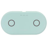 Maxbell 5W QI Dual Wireless Charger Pad Fast Charging Dock for Phone Blue