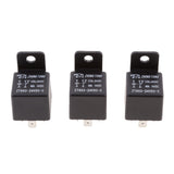 Maxbell 3 Pieces Universal Car Auto Truck DC 24V 80A 80 AMP SPDT 5 Pin Relays BlackRelays