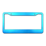 Maxbell Metal Aluminium Alloy Anodized Car License plate frame holder Blank Blue