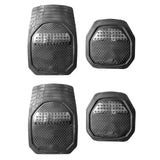 Maxbell Waterproof PVC Car Floor Mats 4 Pieces Set Black Automobile Accessory Sturdy