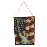 Max DIY Wood Hanging Lettered Board Plaque Wall Decor Sign America Flag Style 4