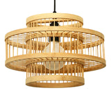 Maxbell Bamboo Lamp Shade Ceiling Light Cover Chandelier for Dining Room Decor