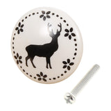 Max Round Trumpet Ceramic Animal Knob Door Closet Drawer Furniture Pull Handle D