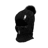 Maxbell Women Winter Hat Scarf beanie Caps Girls Headwear Knitted for Skiing Hiking Black