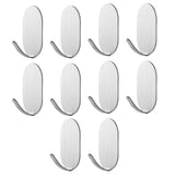 Maxbell 10x Coat Hook Rack Storage Organizer Holder Organizer Rack for Home wall Stainless Steel