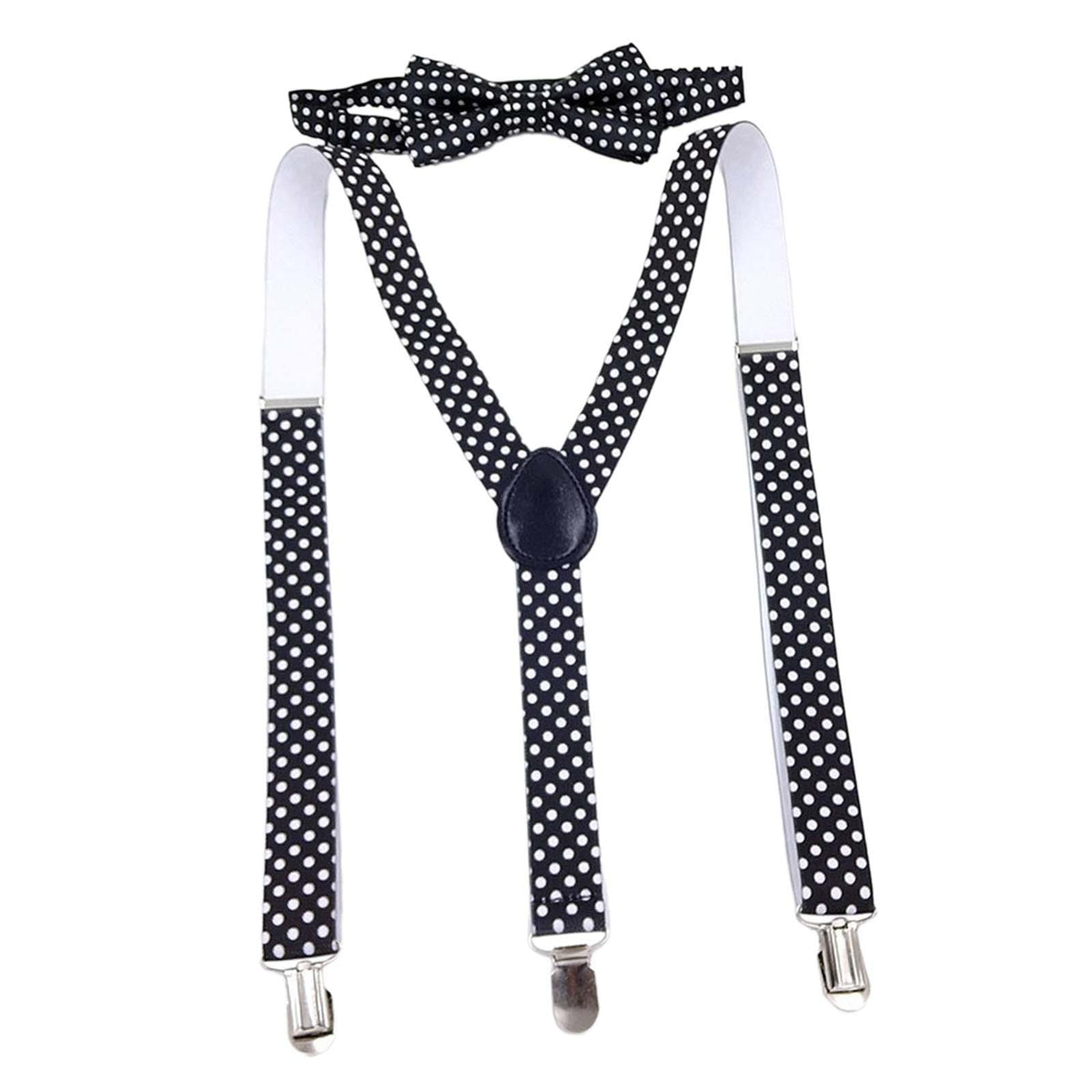 Maxbell Kids Suspender Bowtie Set Elastic Adjustable Braces for Party Trousers Jeans