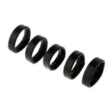 Maxbell 5 Pieces PU Leather Loop Watchband Retainer Replace Ring 22mm Black
