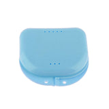 Air Hole Box Denture Retainer Mouthguard Storage Case Container Blue