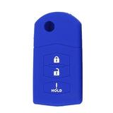 Max Maxb Car 3 Buttons Remote Silicone Key Cover Case Shell For Mazda M2 M6 Blue