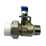 Maxbell Brass Ball Valve PPR Pipe Hot Melt Hose Fitting  Switch 20mm Male Thread