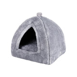 Maxbell Plush cave Bed Pet Bed Sleeping for Rabbits Small Animals Kitten Puppy Gray L