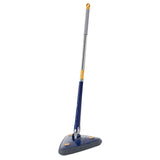Maxbell Extendable Triangle Mop 360 Rotating Wall Mop with Long Handle for Window Blue