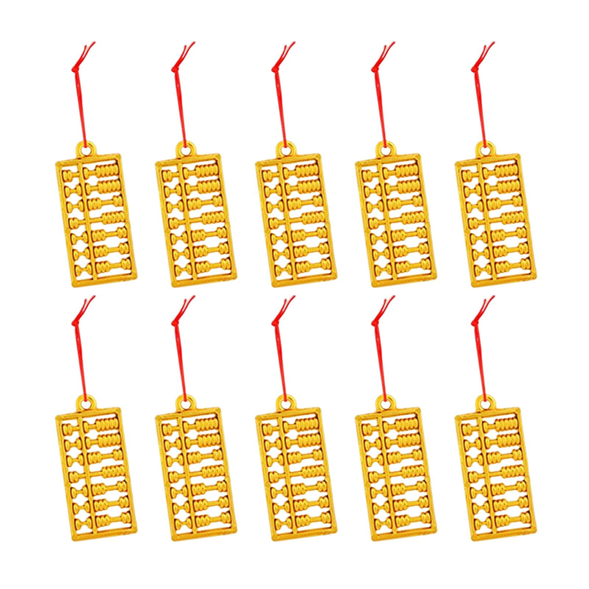 Maxbell Chinese New Year Decorations Pendant for Potted Plants Indoor Outdoor Decor Abacus 10pcs