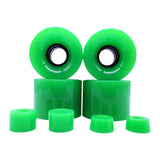 Maxbell 4 Pieces Skateboard Wheels 78A Hardness Durable PU Damping Wheel Replacement Green