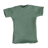 Maxbell 1pc 1/6 Men T-shirt Male Soldier Clothing for HT 12in Doll Toys Accessories green