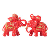 Maxbell Maxbell 2x Elephant Statue Home Decoration Standing Modern for Housewarming Office