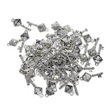 Maxbell 50pcs Cat Paw Pendants Peace Love Heart Diamond Hanging Decor diamond