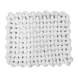 Maxbell Knitted Yarn Blanket Handmade Thick Soft for lounge Sofa White
