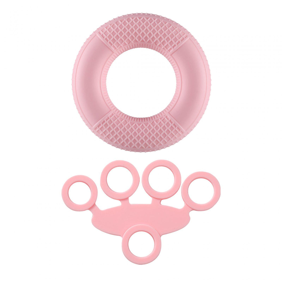 Maxbell Silicone Hand Grip Strengthener for Muscle Strengthening Musician Athletes 2 in 1 Light Pink